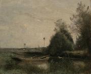 Jean-Baptiste-Camille Corot Pond at Mortain-Manche oil painting reproduction